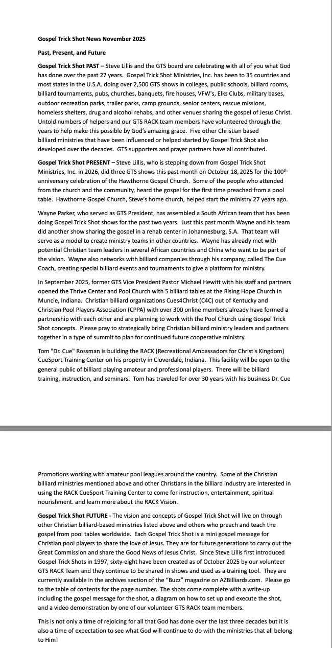 GTS November Newsletter 2025